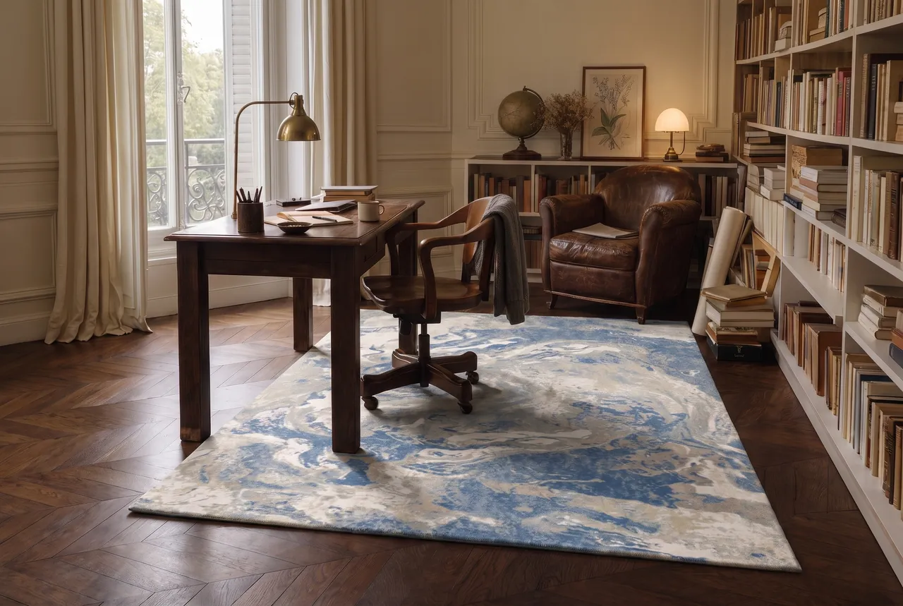 Collection Abstraits — tapis en situation