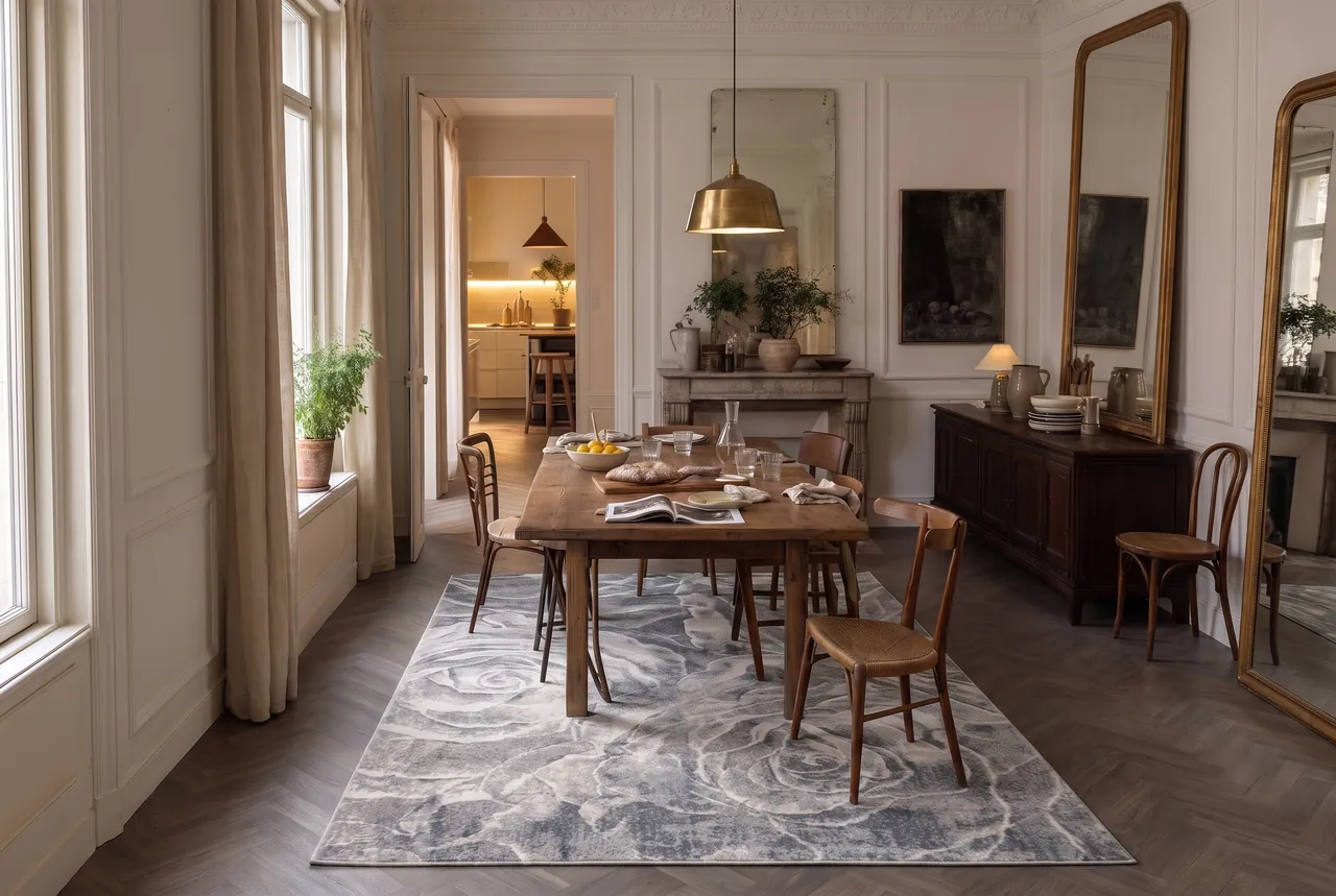 Collection Floraux — tapis en situation