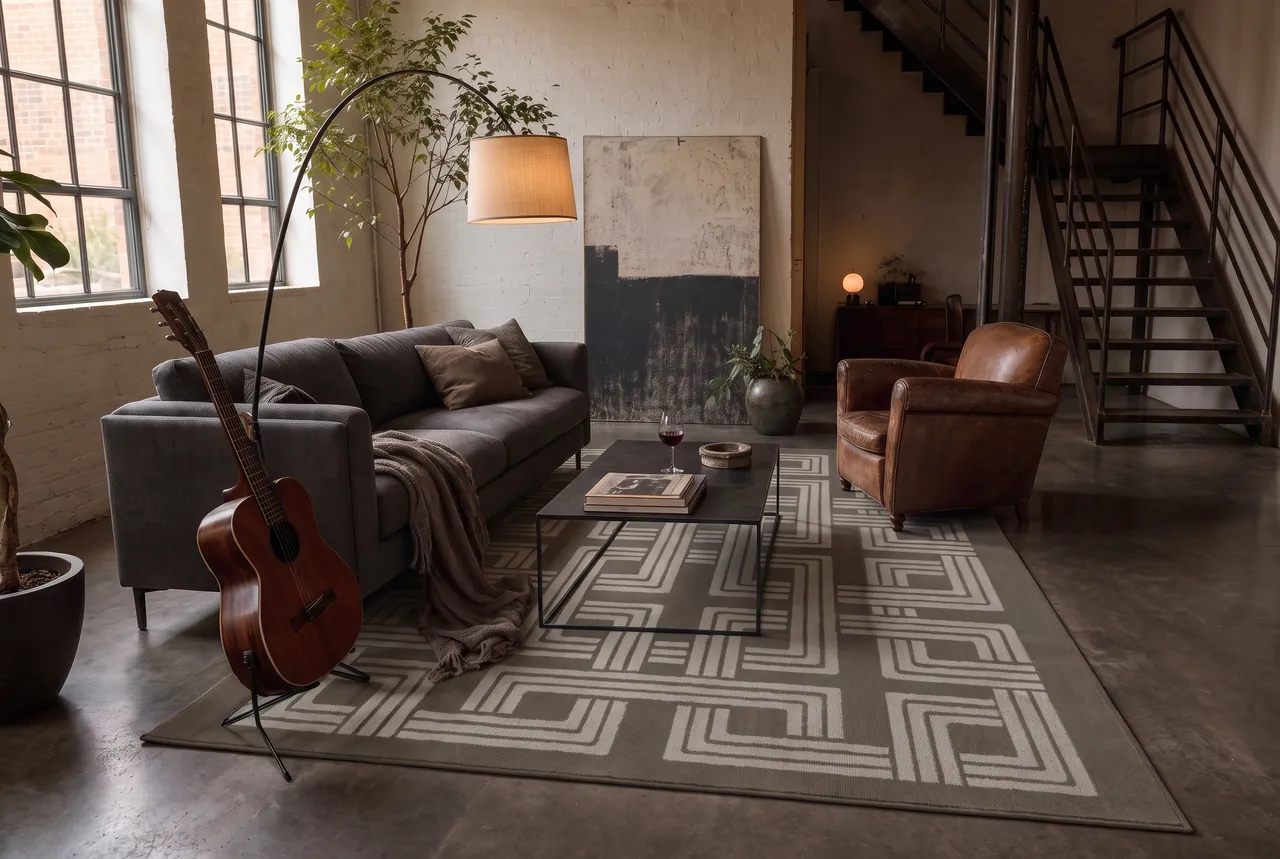 Collection Géométries — tapis en situation
