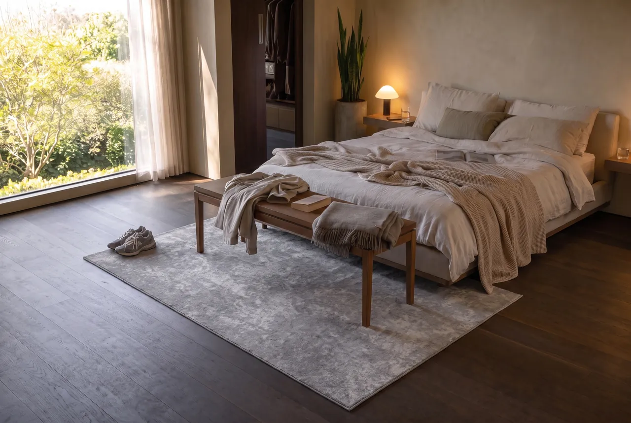 Collection Unis & Matières — tapis en situation