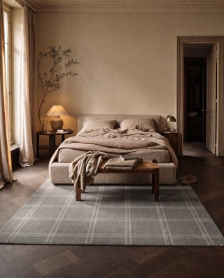Tapis Quadrille — Grège Ancien, en situation