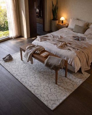 Tapis Matelassé — Brume de Silex, en situation