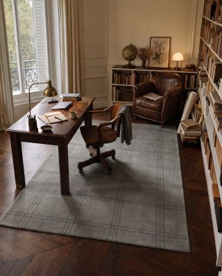Tapis Quadrille — Perle de Brume, en situation
